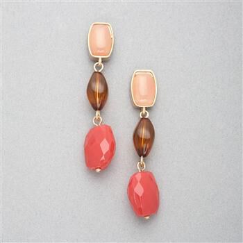Pink Quartz Dangle Earring x0086, , large