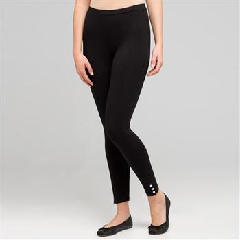 Capri Leggings with Snap Button Detail x0019, , large