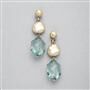 Green and Gold Clip On Earring x0016, , small