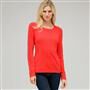 Long Sleeve Crew Neck x0023, Fire Red, small