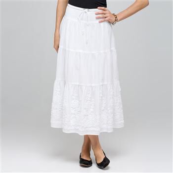 Long Tiered Skirt x0014, , large