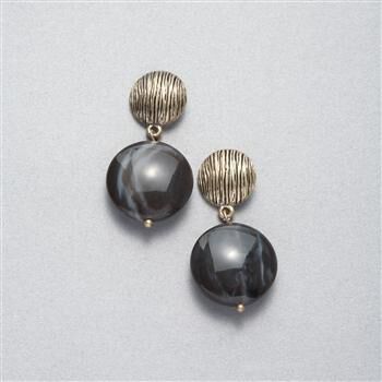 Worn Gold Dangle Earring x0013, , large