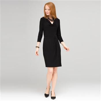 Cowl Drape Sarong Dress x0031, , large