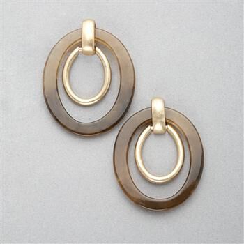 Double Hoop Clip On Earring x0072, , large