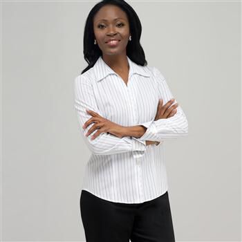 Platinum Blue Stripes Easy Care Fitted Shirt  x0081, , large