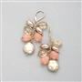 Pink and Gold Cluster Drop Earring x0072, , small