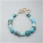 Turquoise and Gold Necklace x0026, , small