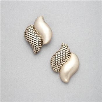 Gold Button Earring x0013, , large