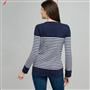 Navy and White Stripped Cardigan x0089, , small