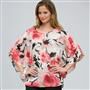 Floral Poncho Blouse x0092, , small