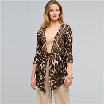 Animal V-Neck Cardigan x0099, , large