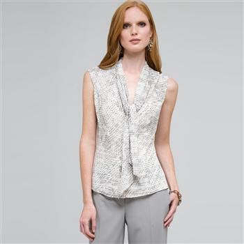 Blouse with Tie Neck x0084, , large