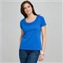 Scoop Neck Tee With Applique x0092, Blue, small