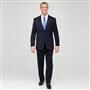 Navy Single Pleat Wool Suit x0018, , small