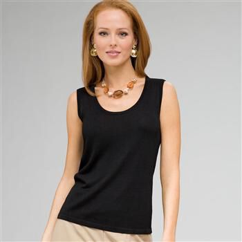 Scoop Neck Shell x0085, , large