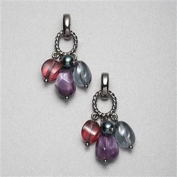 Light Hematite Dangle Earrings x0098, , large