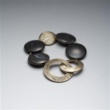 Worn Gold Stretch Bracelt x0038, , large