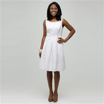 White Dress with Jewel Neckline x0066, , large
