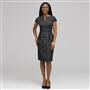 Dart Dress With Velvet Trim x0035, , small