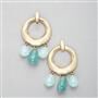 Turquoise and Gold Hoop Earring x0027, , small