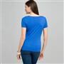 Scoop Neck Tee With Applique x0092, Blue, small