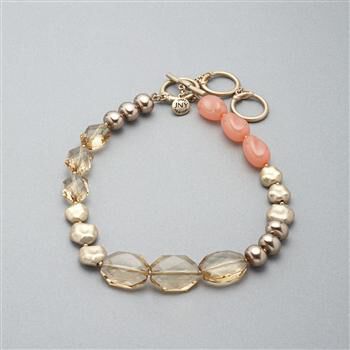 Pink and Gold Necklace x0078, Pink, large