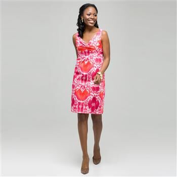 Mixed Floral Color Twist Front Dress x0059, , large