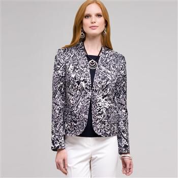 Flat Front Open Jacket x0014, , large
