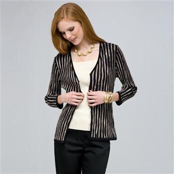 3/4 Sleeve Zip Cardigan. x0092, , large