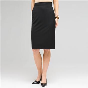 Slim Skirt With Back Kick Pleats x0031, , large