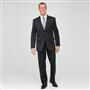 Charcoal Flat Front Athletic Fit Shadow Striped Wool Suit x0017, , small