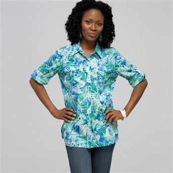 Button Front Shirt x0074, , large