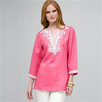 3/4 Sleeve Tunic x0089, , large