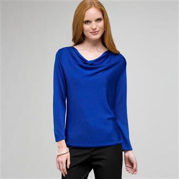 Draped Neck Top x0084, , large