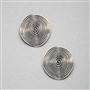 Silver Button Earrings x0088, , small