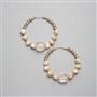 Pink and Gold Hoop Earring x0078, , small
