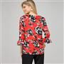 Floral Ruffle Top x0026, Cardinal Red Multi, small