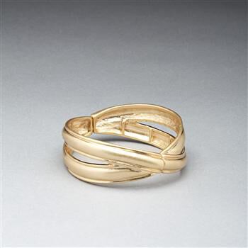 Worn Gold Cuff Bracelet x0045, , large