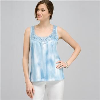 Crochet Yoke Tank. x0013, , large