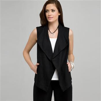 Linen Vest x0084, , large