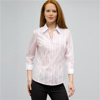 Stripe Button Down Shirt. x0029, , large