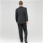 Charcoal Single Pleat Wool Suit, , small