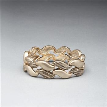 Worn Gold Stretch Bracelet x0011, , large