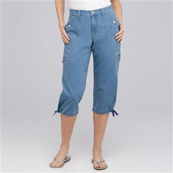 Classic Capri with Button Detail x0026, , large