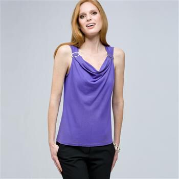 Drape Neck Tank with Buckles. x0025, , large