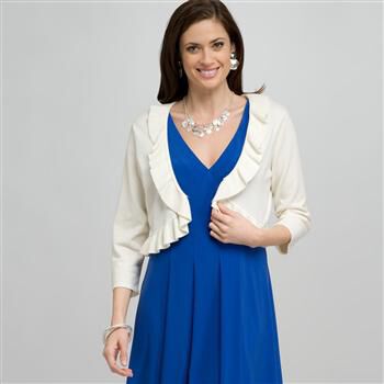 Ruffle Cardigan x0095, , large