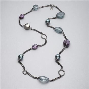 Light Hematite Necklace x0012, Hematite, large