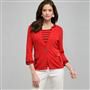 Relaxed Fit Cardigan x0019, Cardinal Red & Black, small