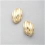 Worn Gold Curved Earring x0078, , small
